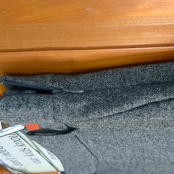 RW & CO* soft gray heathered work career dress trouser side zip/button 4pkt - Picture 4 of 6